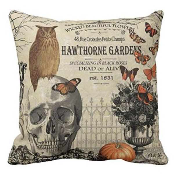 

happy halloween pillow cases linen sofa cushion cover home decor square linen pillow cases w610