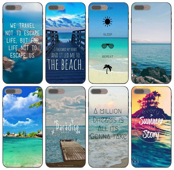 

[tongtrade] sea paradise beach summer quotes case for iphone 8s 7s 6s plus x xs 11 pro max galaxy s4 s5 huawei y5 redmi note 3 1pcs case