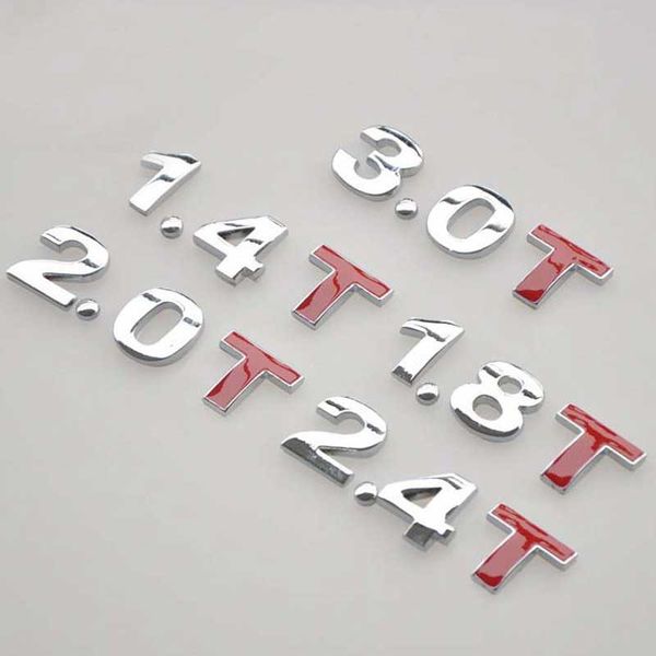 

automotive metal vehicle 2.0t 1.8t 3.0t 2.4t displacement standard car stickers