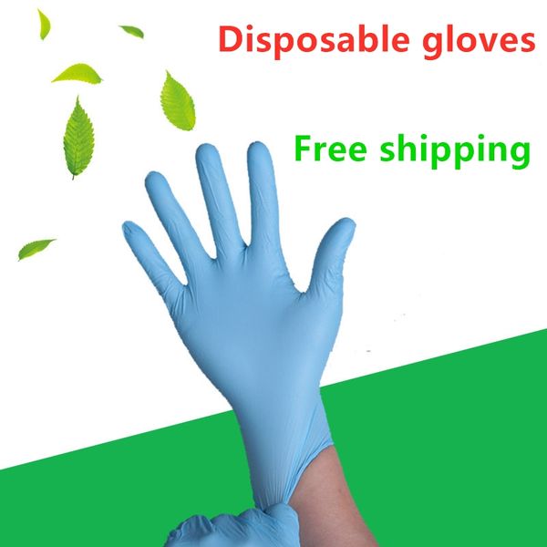 

disposable nitrile latex gloves 5 specifications optional non-slip anti-acid gloves a grade powder-rubber dhl fedex express
