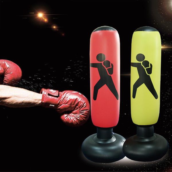 

160cm boxing punching bag inflatable stand tumbler muay thai training pressure relief bounce back sandbag with air pump