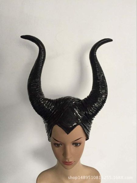 

halloween sleeping spell mask black witch head set witch role playing costume cosplay stage performance