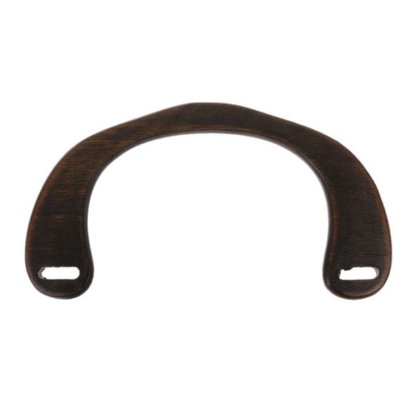 

u shape wood bag handle for diy handbag shoulder bag making tool, Black