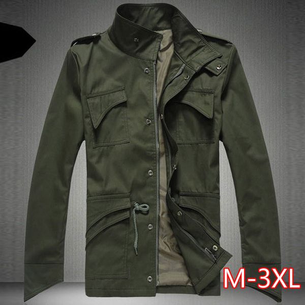 

2020 jacket men spring autumn cotton windbreaker pilot coat men's bomber jackets cargo flight jacket male clothes, Black;brown
