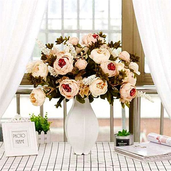 

Искусственный пион цветок свадебный букет семейная вечеринка украшения цветы вы