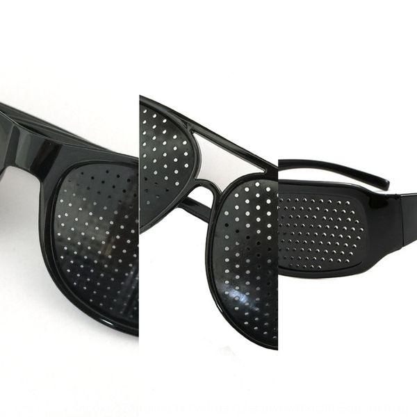 

pinhole and small hole to correct vision prevent myopia glasses and relieve fatigue frame glasses goggles, Silver