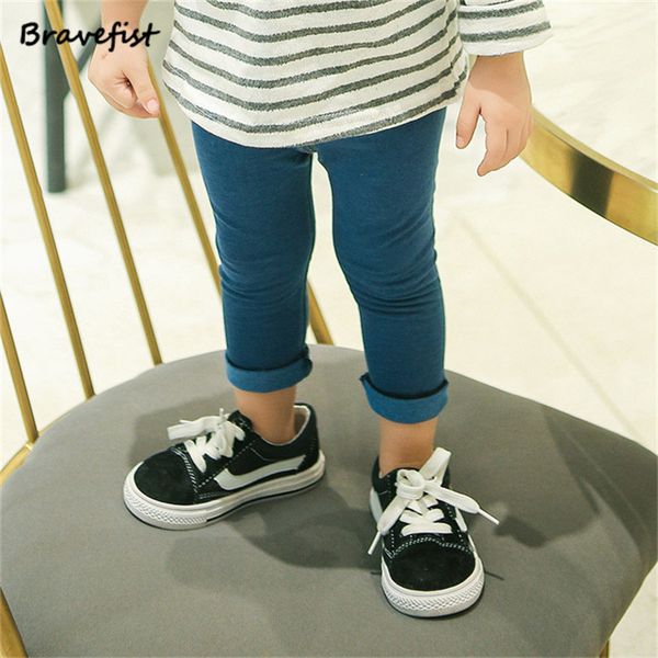 

ins korean new pants spring 6-24months autumn baby skin stretch knitted jeans female pants girls leggings kids skinny, Blue