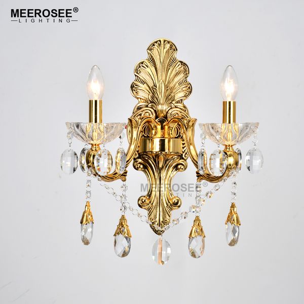

classical gold crystal wall light sconces crystal light fixture 2 arm silver home lighting wall bracket luminaria bathroom light