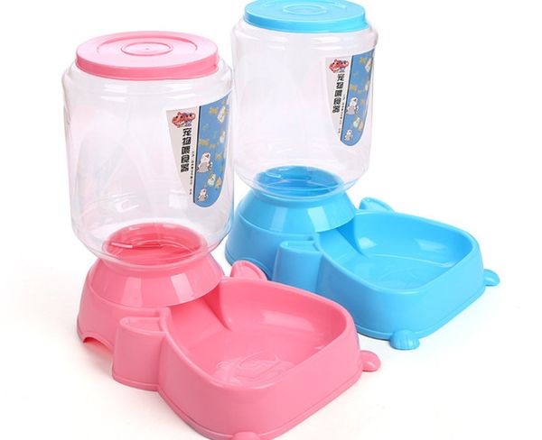 

4.0l large automatic pet feeder drinking fountain for cats dogs plastic dog food bowl pets water dispenser
