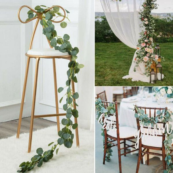 

новый висячие rattan свадебные зелень партии decorartificial эвкалипт garland главная сад декор шелковый листья плюща лоза поддельный