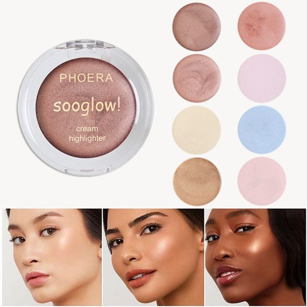 

fashion item phoera highlighter make up shimmer cream face highlight eyeshadow glow bronzer sombra de olho zsmw