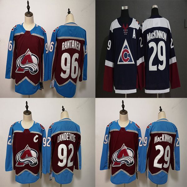 

Colorado Avalanche Hockey 29 Nathan MacKinnon Jersey 96 Mikko Rantanen 92 Gabriel Landeskog jersey