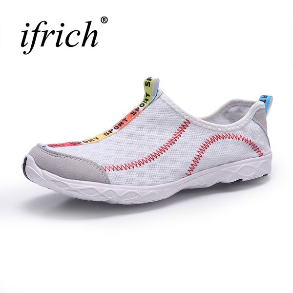 

2019 plus size man women aqua sneakers sports shoes lightweight water shoes women men slip on outdoor walking cheap