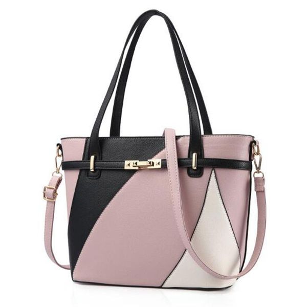 

2020 women patchwork handbag women famous brands shoulder leather bag for hand bags sac big capacity bolsos mujer