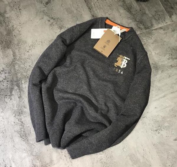 

bur luxury mens sweater winter new tb warhorse embroidered wool sweater high-end casual comfortable brand sweater men women cotton -xl, White;black