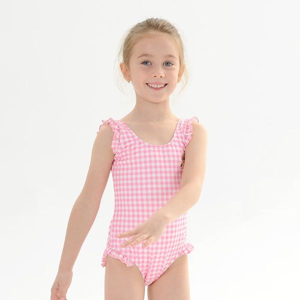 

2020 new ladies girls baby children's swimsuit printed floral swimwear swimming costume one piece ruffles swimsuit