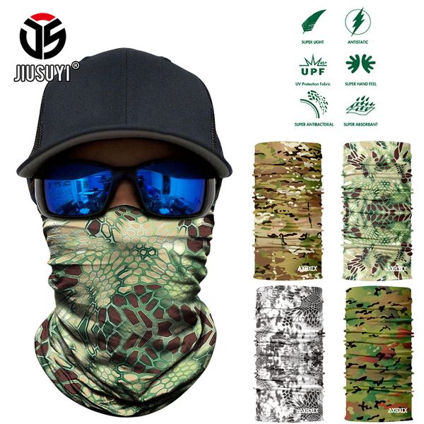 

seamless magic neck scarf face mask 3d camouflage multicam balaclava warmer ski anti-uv sun shield women tube bandana headband, Blue;gray