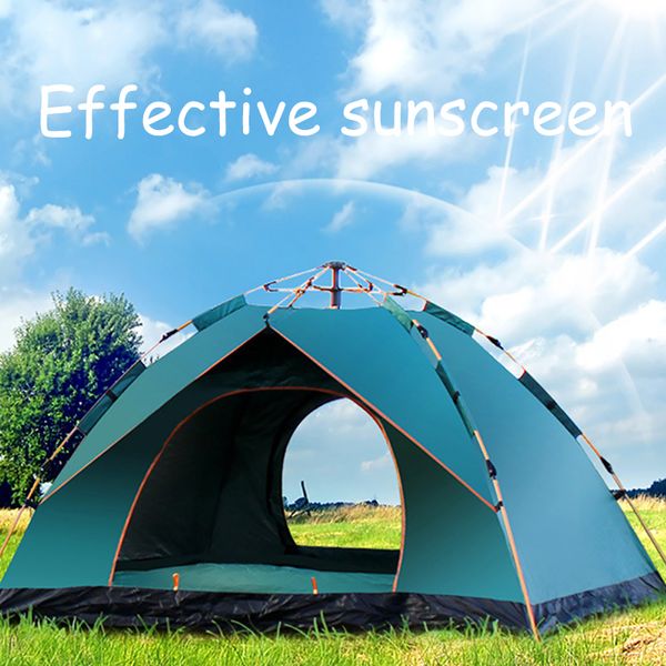 

outdoor camping tents portable waterproof hiking anti-uv 1/2person folding -up automatic open sun shade travelling ultralight