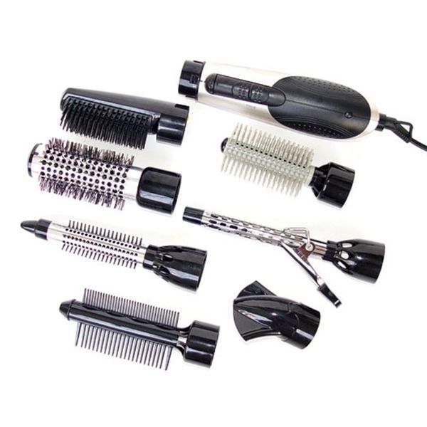 

hair dryers us plug 7 in 1 multifunction professional negative ion dryer with comb set curling wand straight att