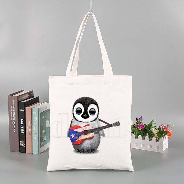 

пуэрто-рико флаг черепа женщины женский складная холст сумка холст tote eco хозяйственная сумка tote сумочка ежедневного использования