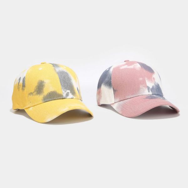 

quality cotton tie-dyed denim baseball cap men trend leisure time outdoors women sun hat and peaked cap summer