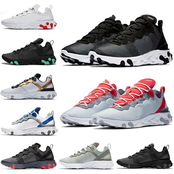 

2019 react element 55 escape pack taped seams solar red game royal men shoes for women sports mens trainer 55s sneakers 36-45