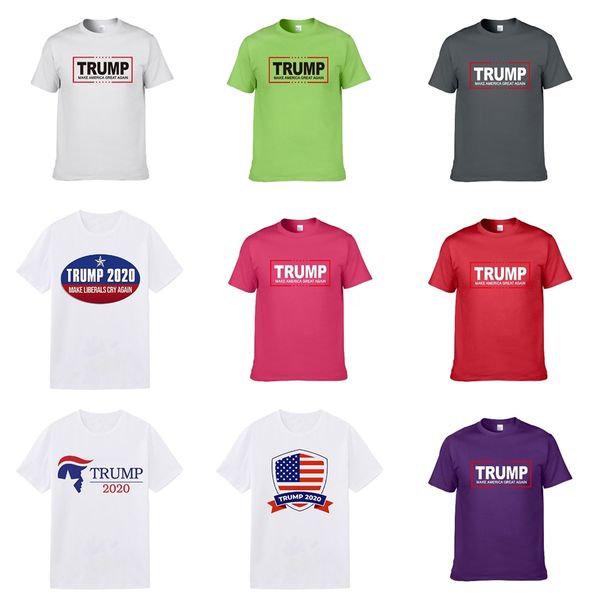 

designer brand printing euro size fashion print trump t-shirt fashion short-sleeved o-neck 100% cotton summer trump t-shirt #489, White;black