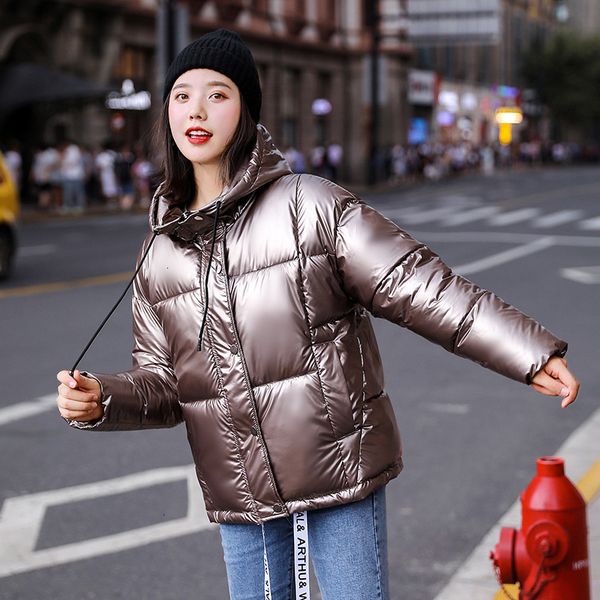 

buy new winter 2019 han edition of short section bread served thicker the east gate of down cotton cotton lined coat, Black