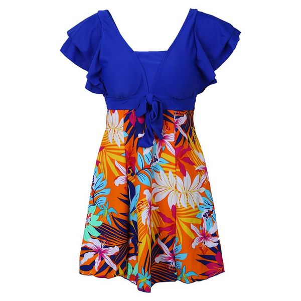 

women's cut slim swim swimsuit one piece leaf printing wrapped chest beach swimwear xl-5xl, White;black