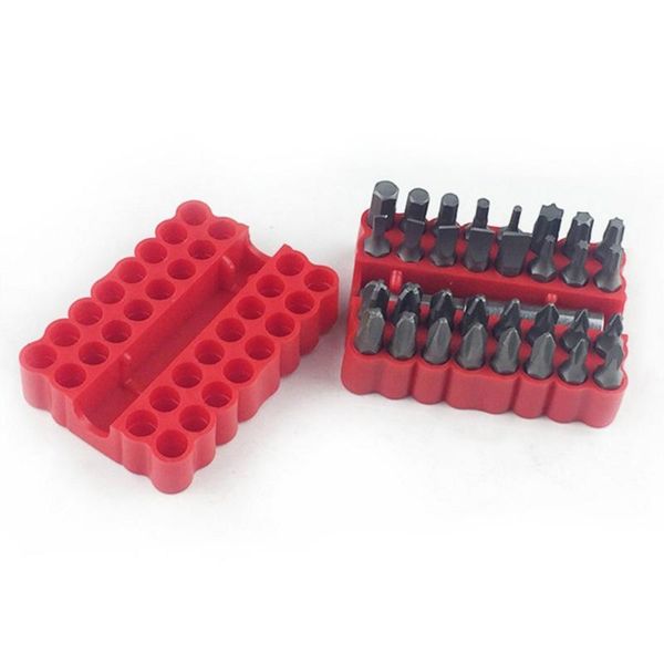 

33pcs solid security tamper electric screwdriver bit set torx star hex bit screwdriver magnetic holder precision repair tool