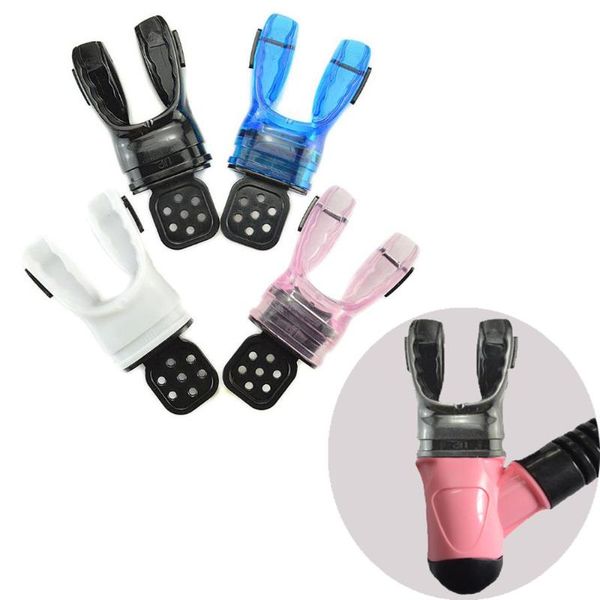 

4 color scuba dive snorkel moldable silicone bite mouthpiece regulator