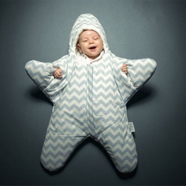 

explosive models starfish geometric pattern sleeping bag 2020 winter new cotton plus velvet baby legs sleeping bag hug, Blue;red
