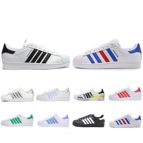 

2019 super star for men women white hologram iridescent junior 80s pride mens trainers superstar designer casual shoes us 5-10