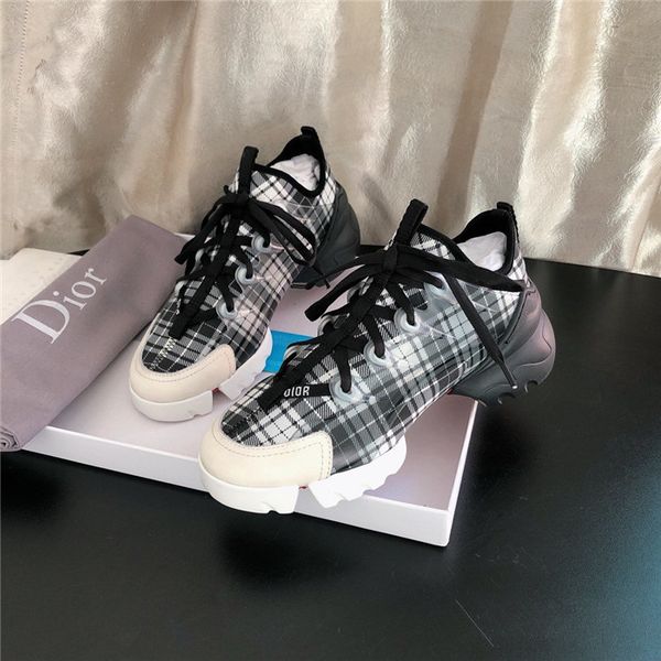 

d home color matching lattice women's shoes muffin thick bottom casual sports shoes wild fashion trend casual shoes 02, Black