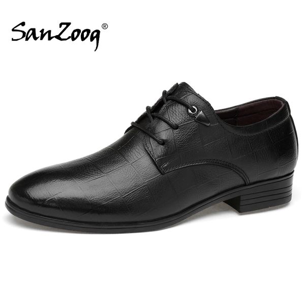 

genuine leather lace up solid black mens formal dress derby shoes office men sapato social masculino zapatos de vestir hombre