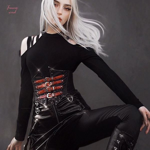 

black bodycon t shirt gothic streetwear bandage hollow out long sleeve women tshirts black solid casual o neck top, White