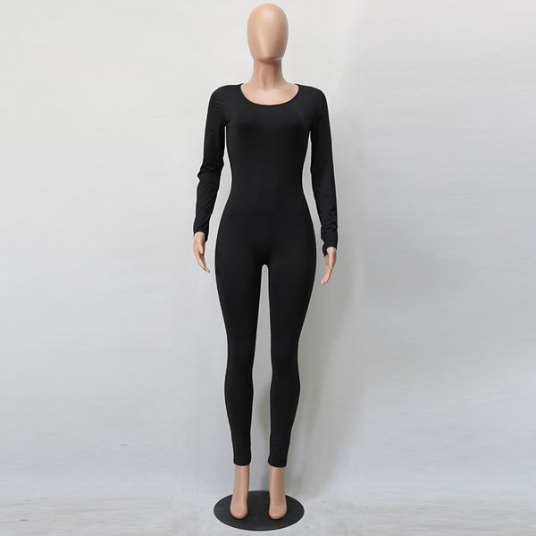 

sexy white o шеи новый bodycon комбинезон длинные женщины 2019 модные брюки цвет новый длинный рукав красный непрерывно черный вина комбинез, Black;white