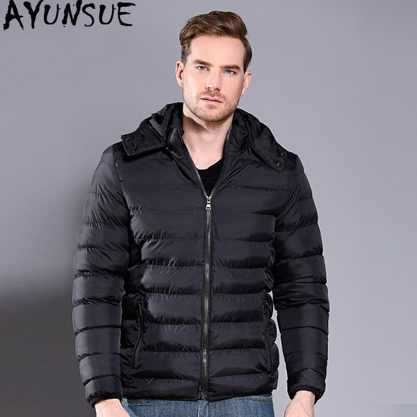 

ayunsue parka autumn winter jacket men clothes 2019 korean mens winter jackets and coats hooded parkas hombre yy138 kj2686, Tan;black