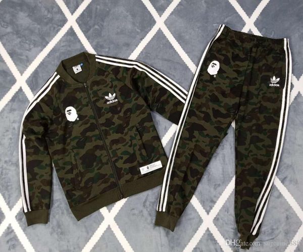 

спортивные костюмы для мужчин дизайнеров пальто topspants костюмы кардиган apes камуфляжа мужчины толстовка кофта zipped jogger мужской одеж, Gray