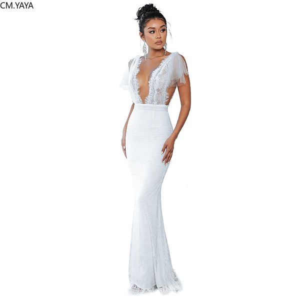 

women winter long lace dress sleeveless v-neck backless dress night club bandage party maxi mermaid dress bodycon gl0240, Black;pink
