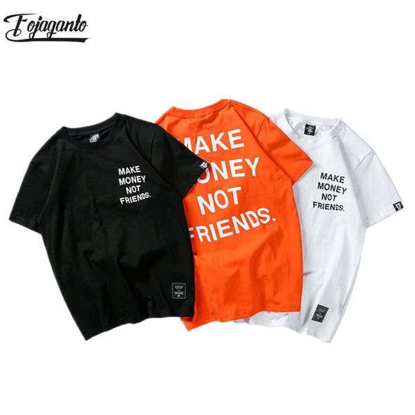 

fojaganto fashion men t-shirts summer brand hip hop letter printing men's t shirt 2020 male cotton t shirts cx200702, White;black