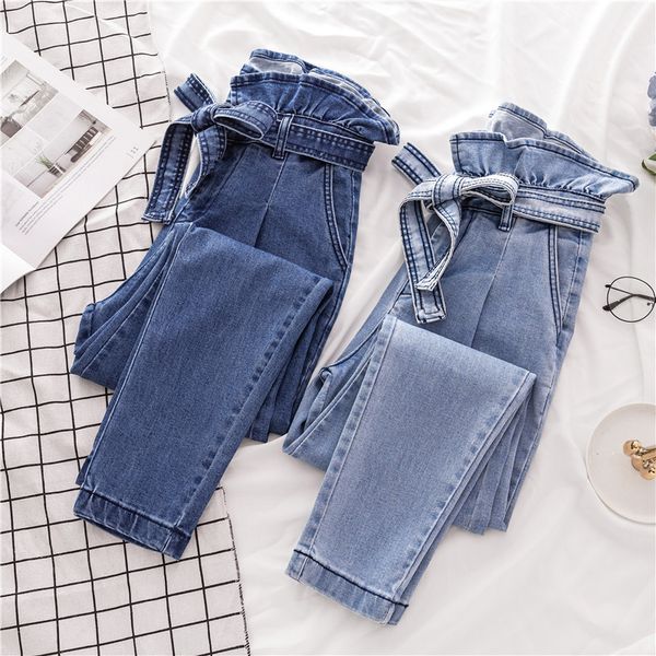 

yofeai new 2019 jeans women fashion high waist jeans skinny women denim pencil pants skinny plus size, Blue