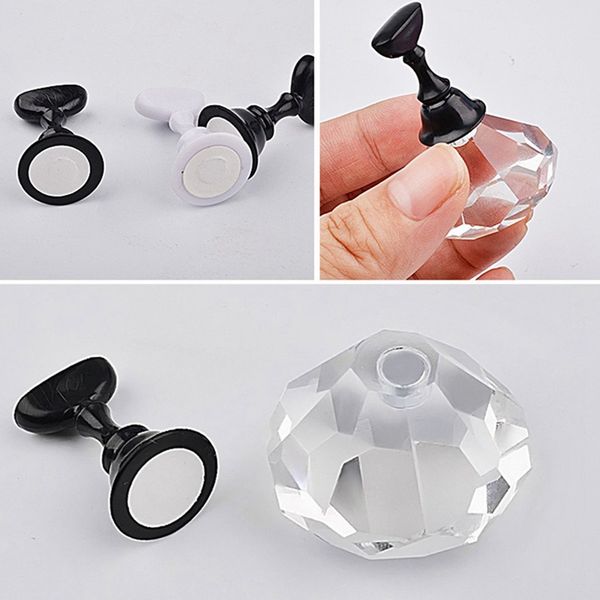 

new-nail art holder strong chess board magnetic crystal nail tips practice salon display stand gel polish manicure