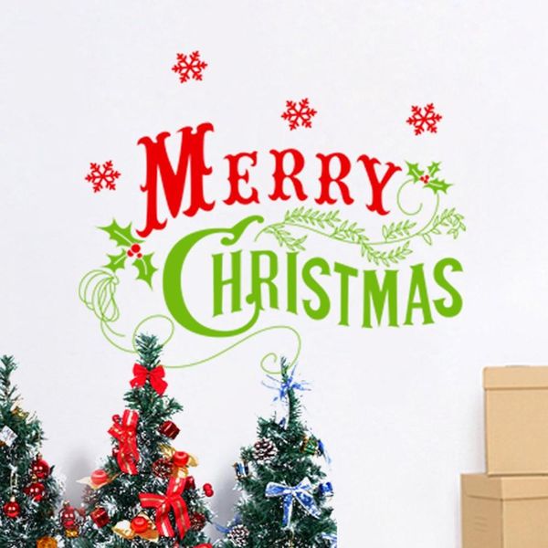 

christmas snowflake merry christmas wall sticker window glass stickers waterproof removable stickers home decoration