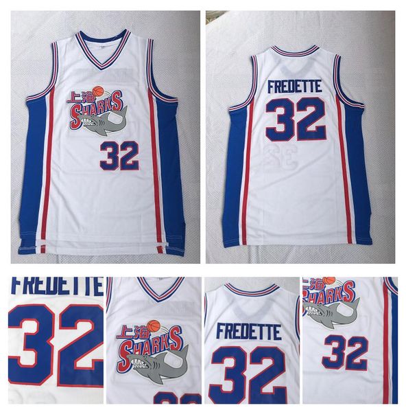 

32 Jimmer Fredette Jersey Shanghai Sharks 32 Shanghai Sharks White Stitched Jersey Top Quality Retro Jerseys Free Shipping