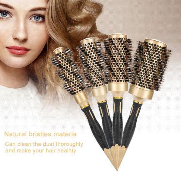 4 Different Sizes Hair Brush Comb Round Anti Static Curly Brush