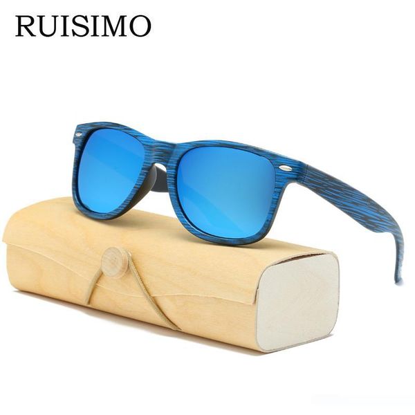 

wood sunglasses bamboo men women plastic frame new sun glasses sunglasses for women men retro de sol masculino with case, White;black