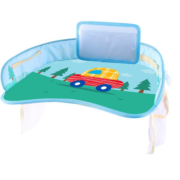 

car table kids waterproof table car seat tray storage kids toys fence children dining drink table in-car accessories