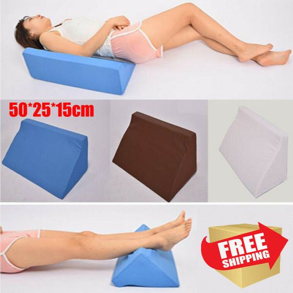 

2020 multi-function orthopaedic leg raise acid reflux pillow solid color foot rest bed wedge support cushion