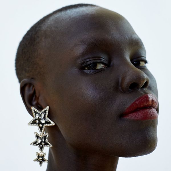 

new fashion designer exaggerated lovely cute very glittering diamond multi stars long drop pendant stud earrings for women girls, Golden;silver